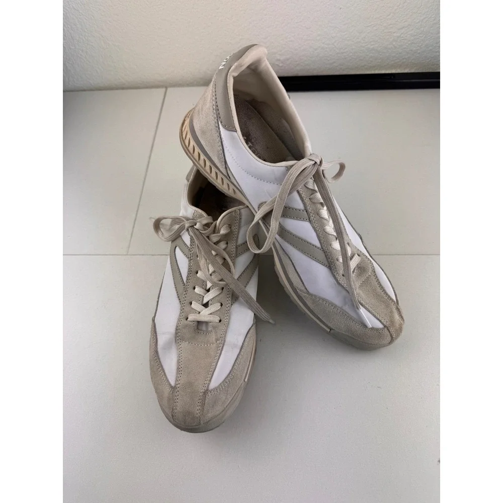 Tretorn Rawlins 20 Leather Suede White Gray Athletic Sneakers Women Size‎ 9.5